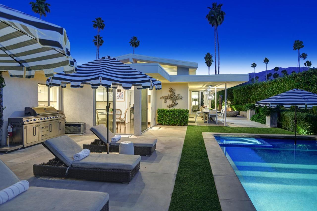 Canyon Palms Estate- Ultra-Luxe, Pool, Spa, Firepit, Outdoor Kitchen & More Palm Springs Eksteriør billede